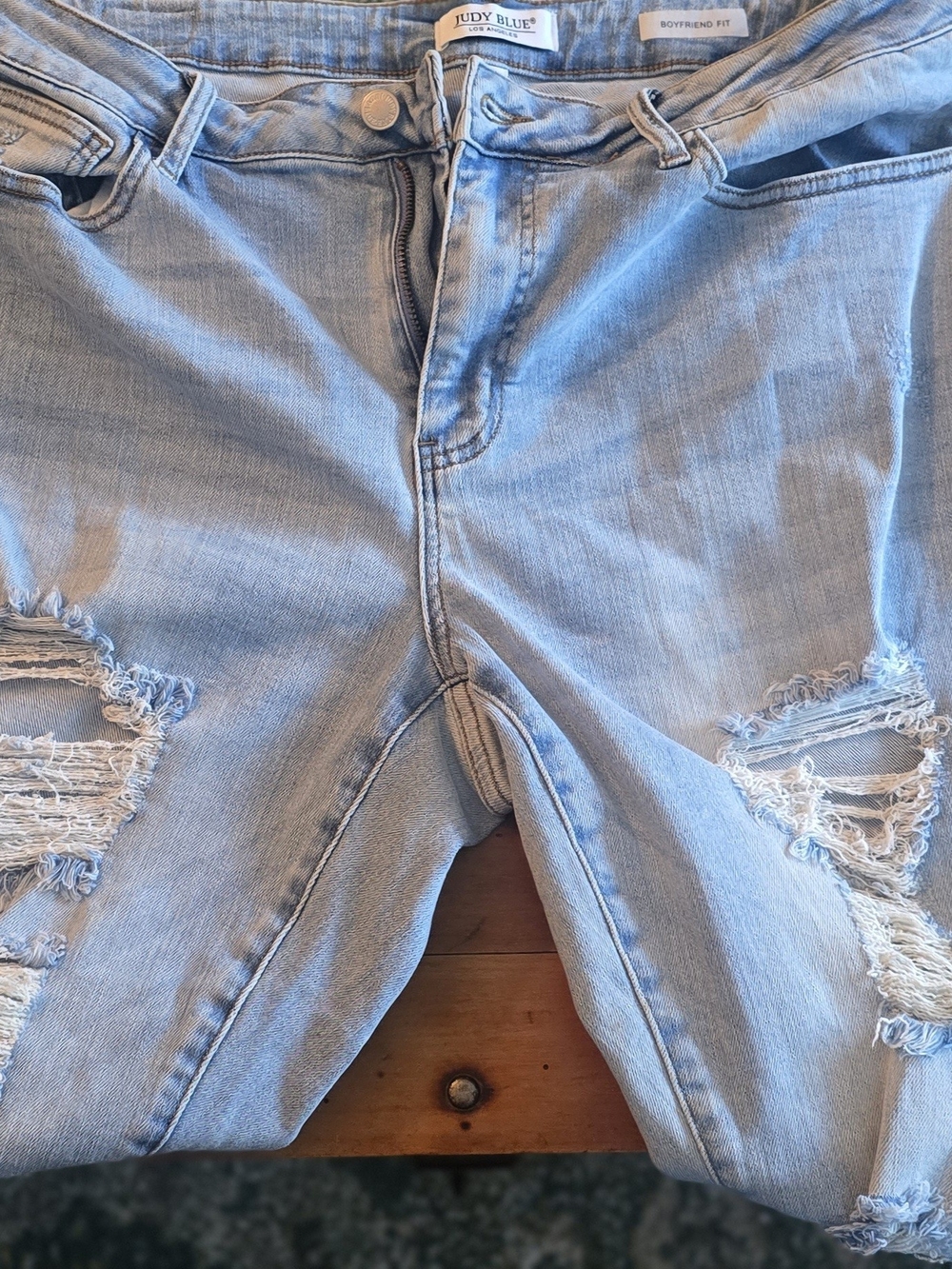 Judy Blue Light Blue Distressed Denim Jeans